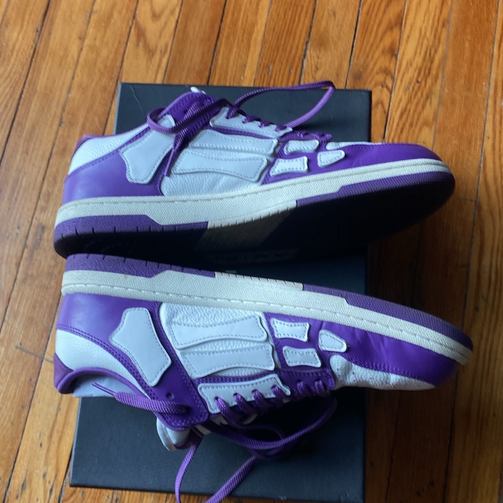 Pre Loved Amiri - Skel-Top Purple / White Low Top Sneakers - Picture 5 of 10